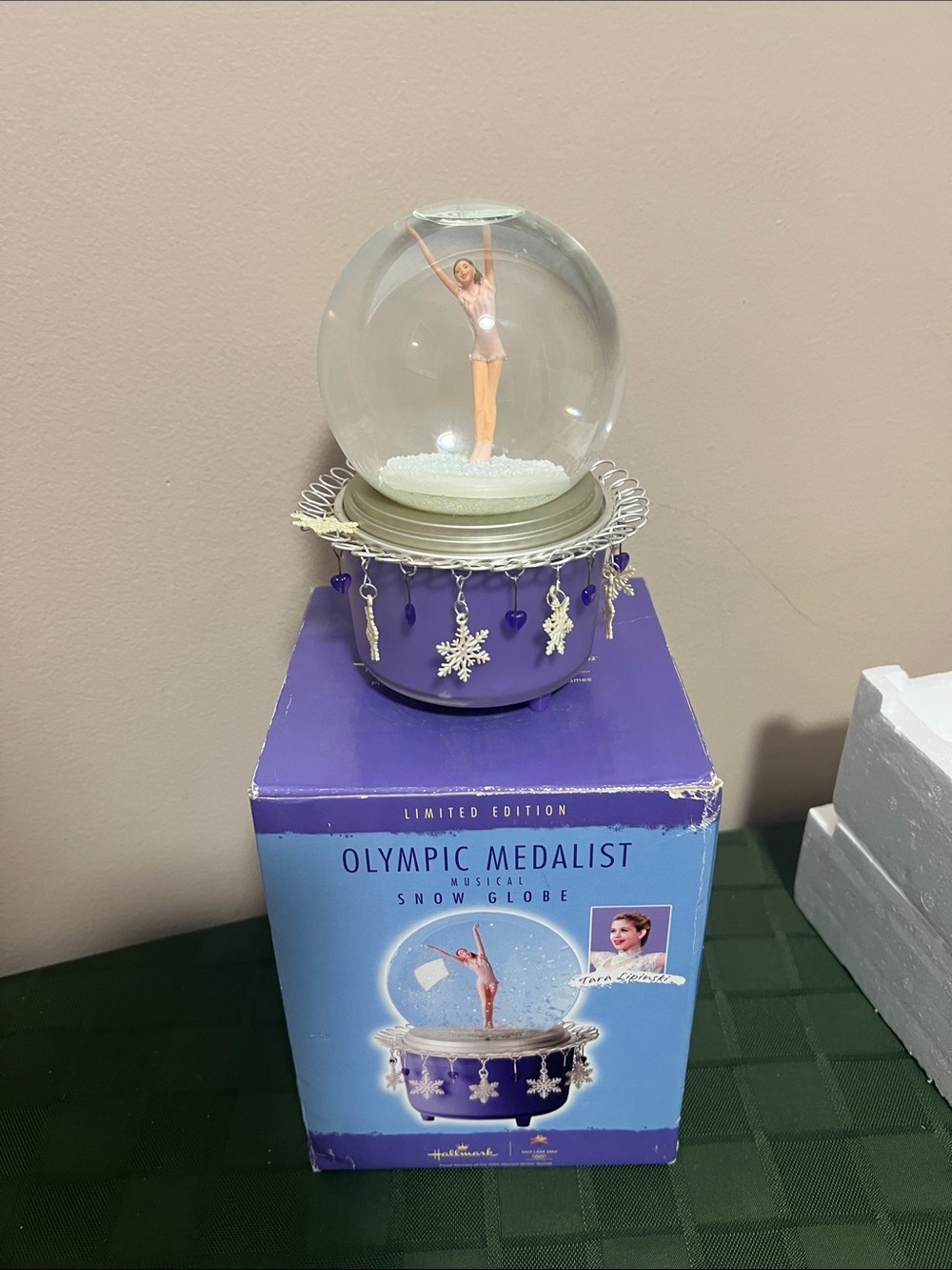 Hallmark Purple Musical Figure Skater Snow Globe